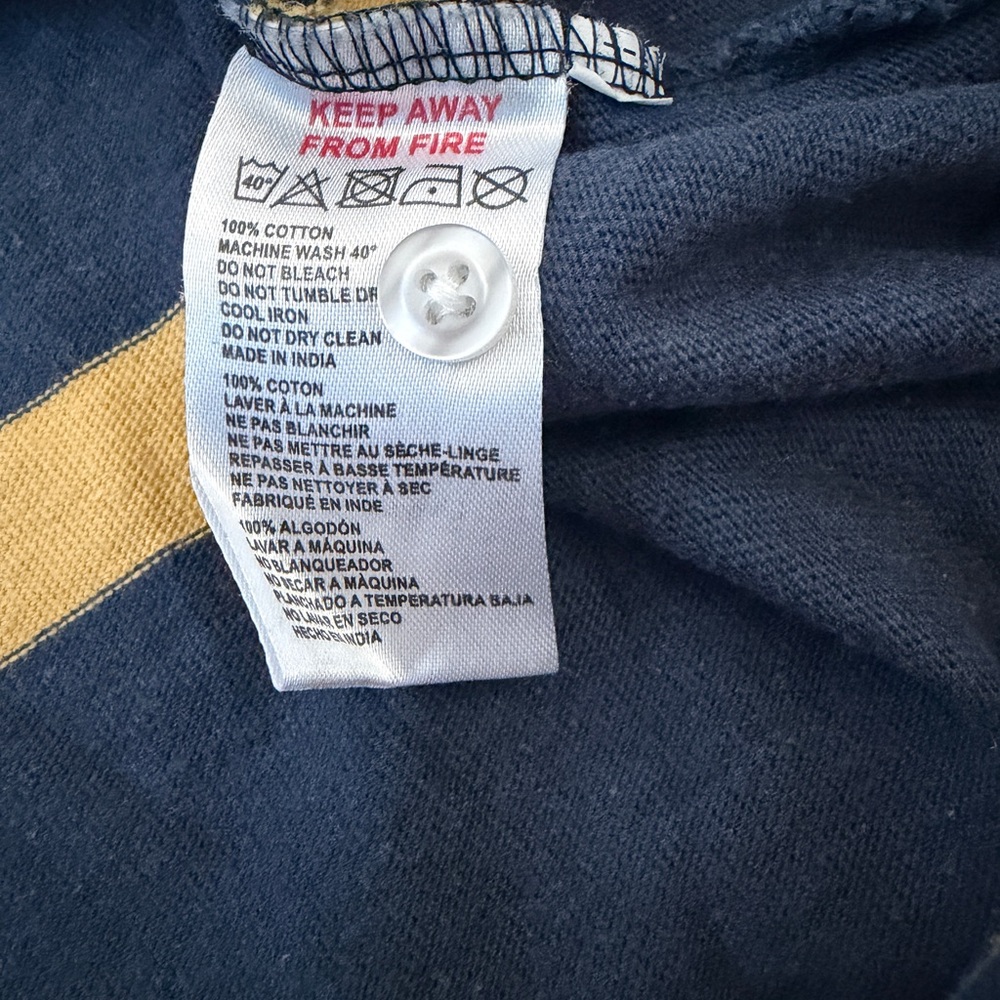 BDG Navy and Mustard Rugby Shirt - Picture 4 of 5